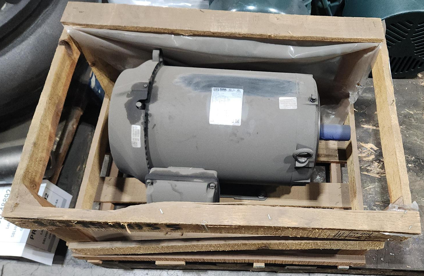 WEG motor, 7.5 HP, 1200 RPM, 230/460V, TEFC, C-Face