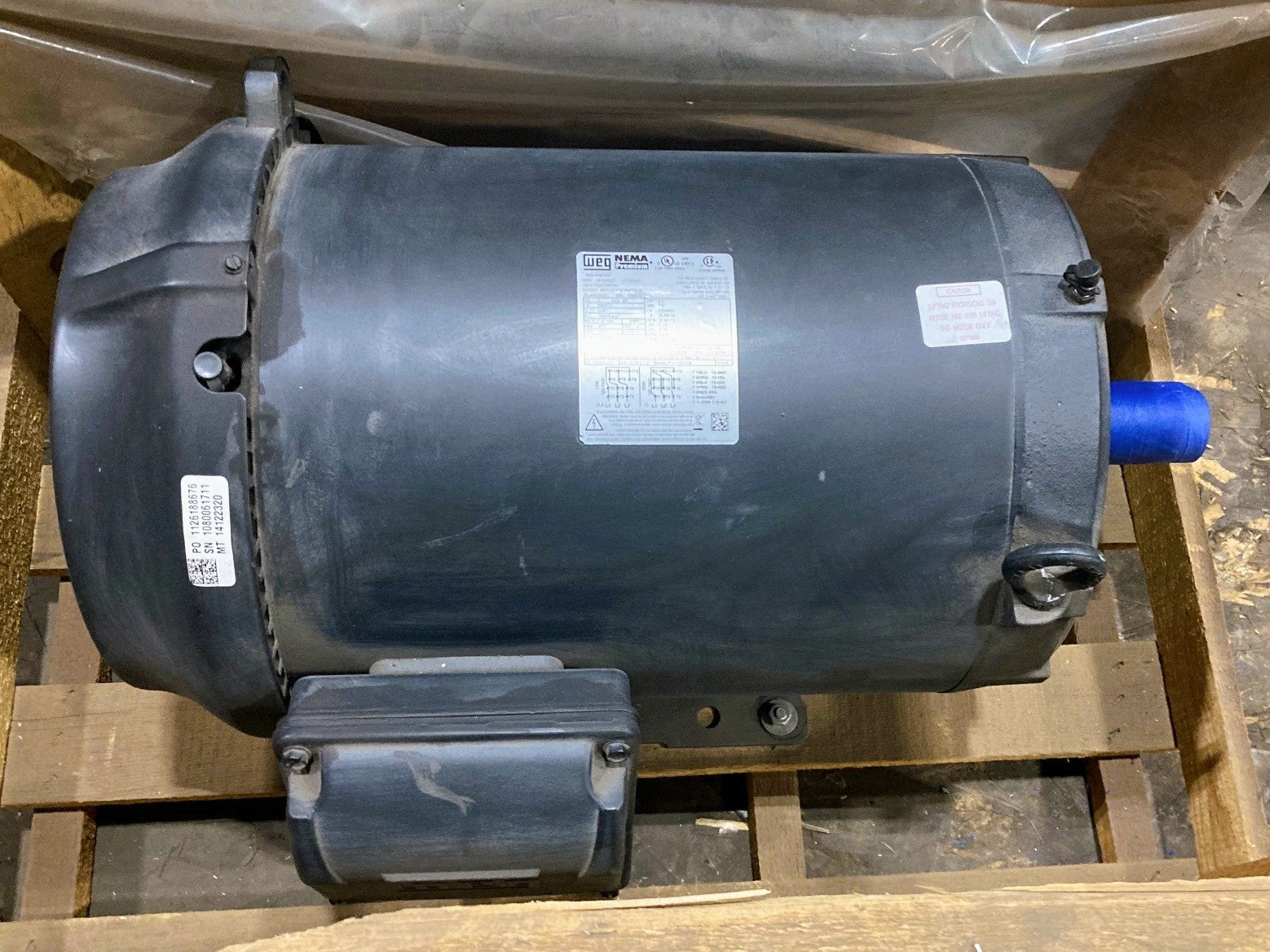 WEG motor, 7.5 HP, 1200 RPM, 230/460V, TEFC, C-Face