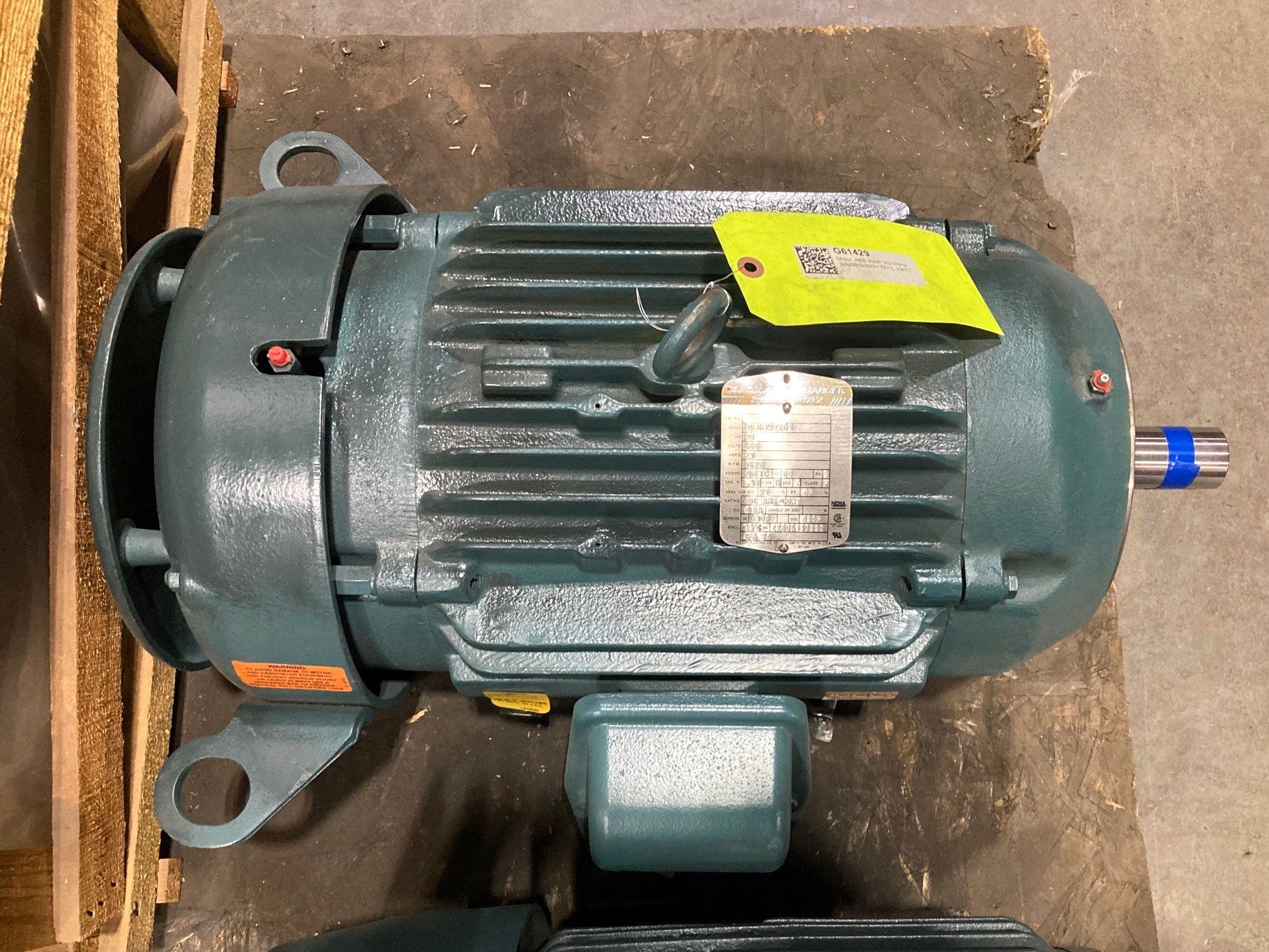 Baldor-ABB Super E, Severe Duty, XEX Motor, 20HP, 3520RPM, 3ph/60Hz/460V, TEFC, 256TC